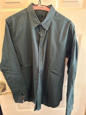 Paul Smith Long-Sleeve Button-Up Shirt - Teal Green